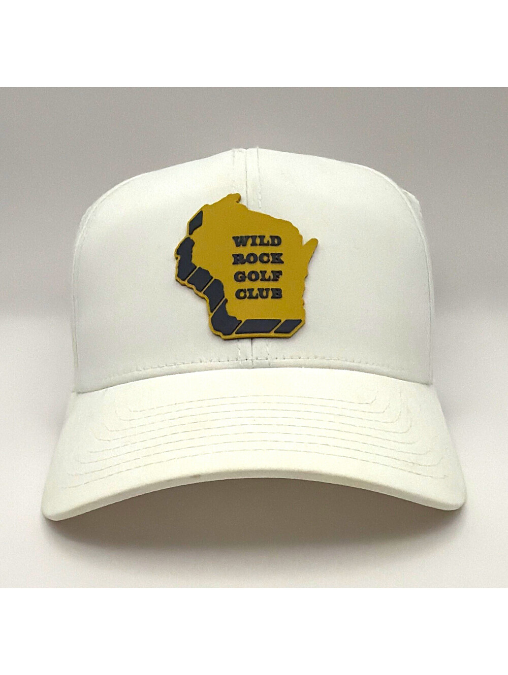 Branded Bills Performance 500 White Adjustable Breathable Golf Hat Logo Patch